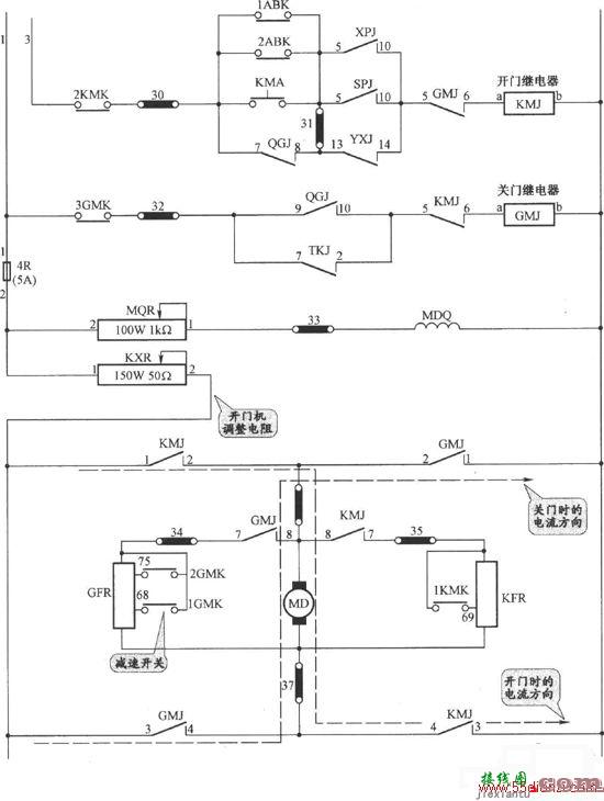 JKH1-771A电梯开门机电路图  第1张