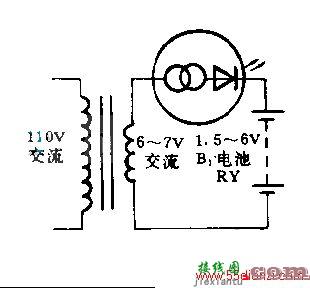 发光二极管缓慢充电电路图  第1张