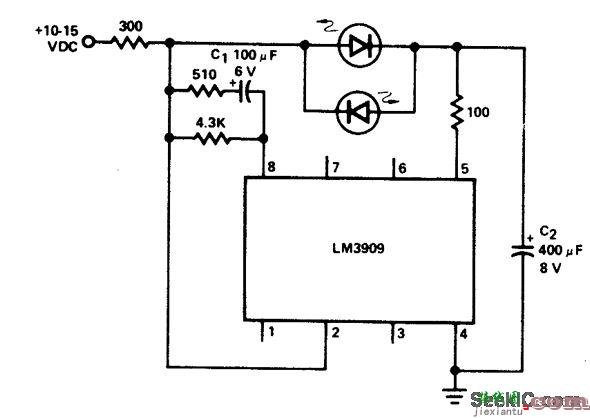 交替闪光电路  第1张