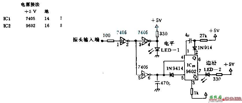 内装逻辑探头电路图  第1张