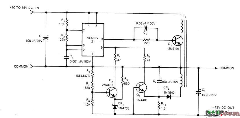 +12V至-12V电路  第1张