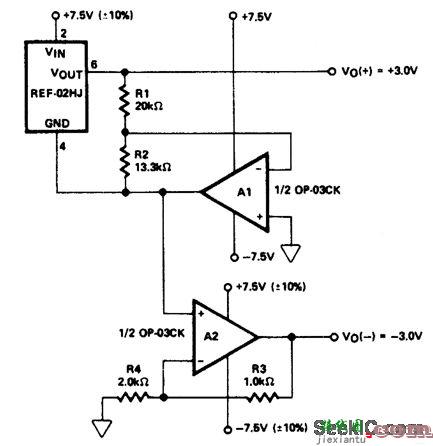 ±3 V的参考电路  第1张
