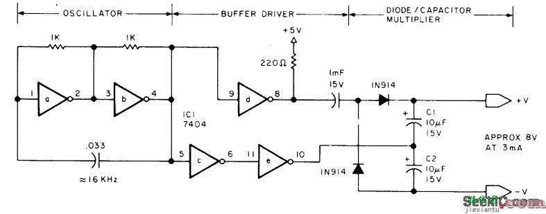 从+5V到+8V电路  第1张