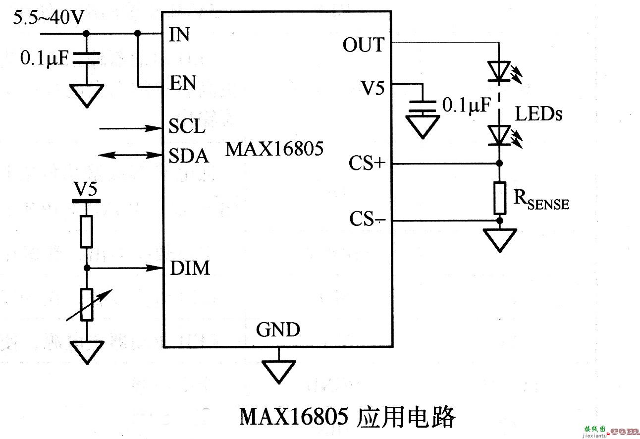 MAX16805应用电路  第1张