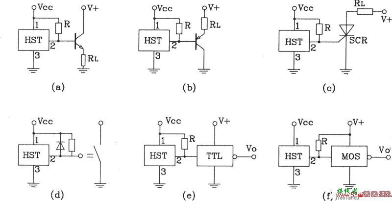 HST霍尔传感器常见应用接口电路图  第2张