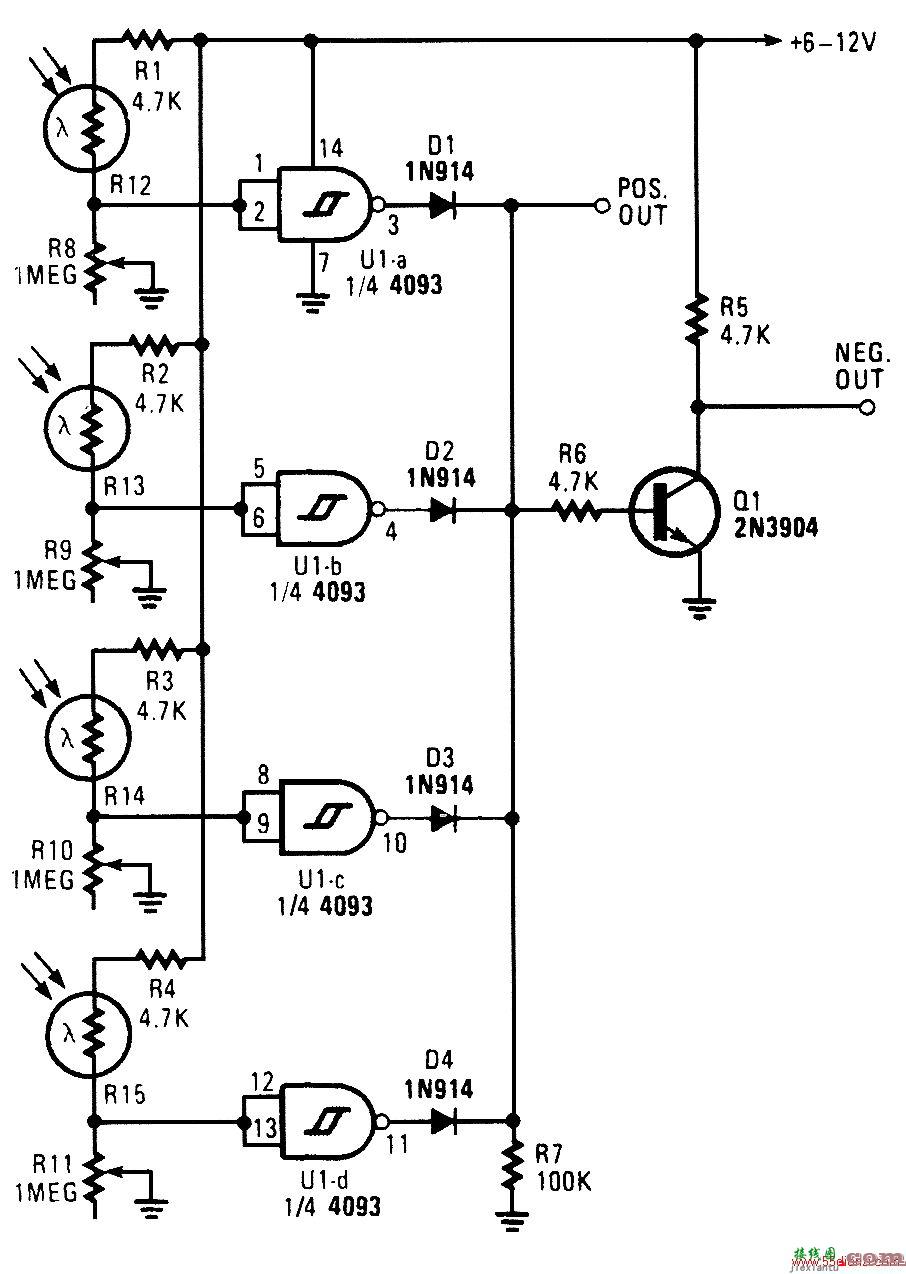 多输入的光以来传感器电路  第1张