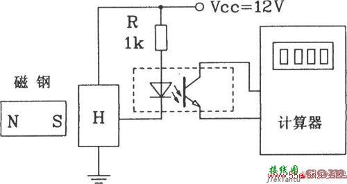 霍尔接近开关组成的计数器电路图  第1张