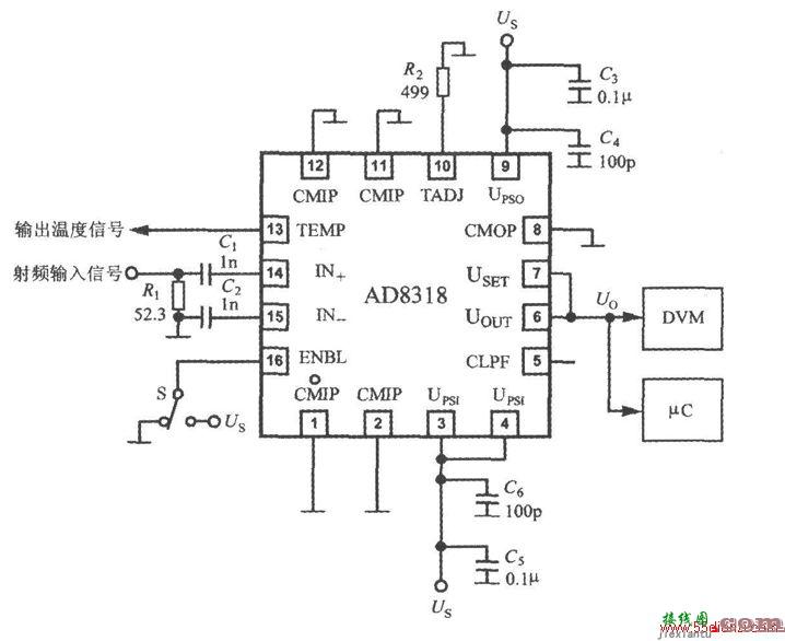 AD8318的典型应用电路图  第1张