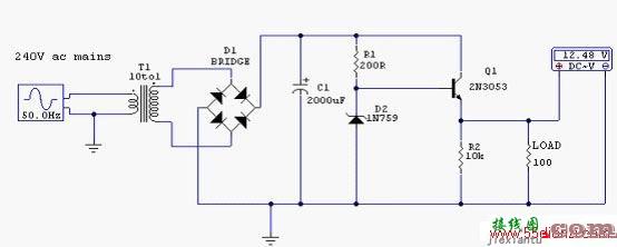 12伏稳压电源电路图  第1张
