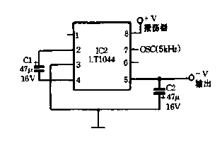 用LT1044产生负电源电路图  第1张