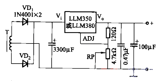 输出电压可调的稳压电源电路之二  第1张