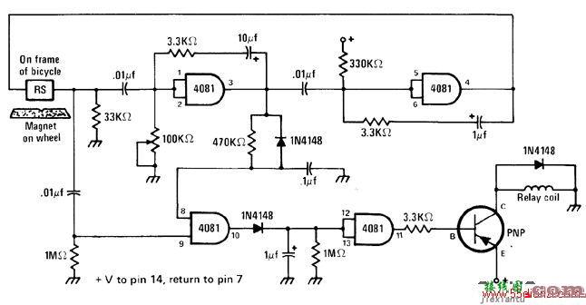 自行车超速警报电路  第1张