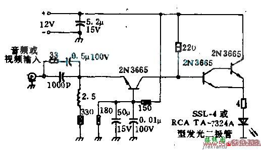 发光二极管调制电路图  第1张