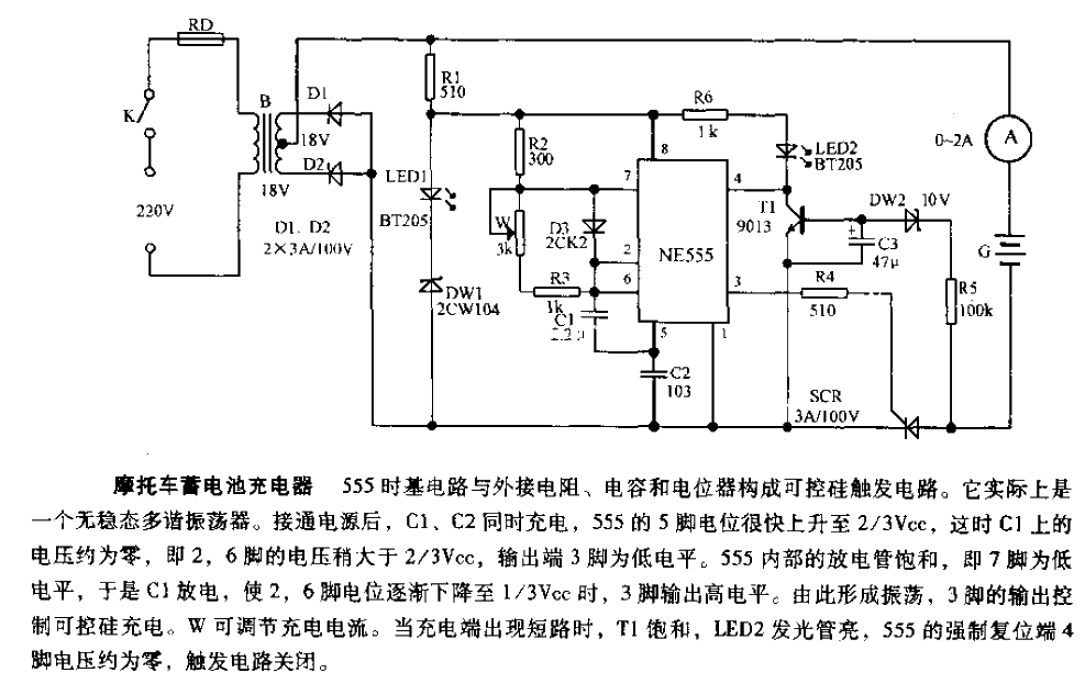 摩托车蓄电池充电器  第1张