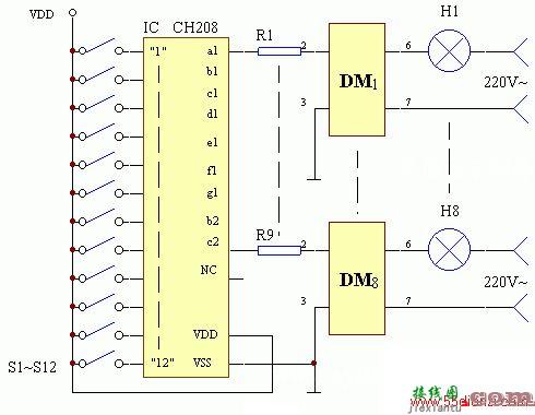 多敏固态控制器光电输入端电路工作原理图  第1张