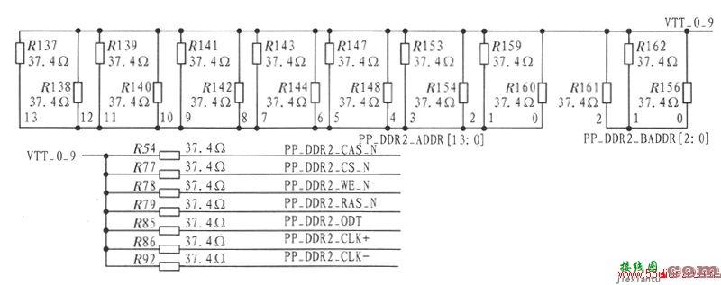 HY5PS121621BFP地址/控制的末端并联终端电路图  第1张