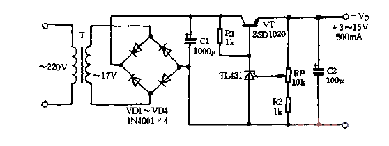 TL431组成串联稳压器电路  第1张