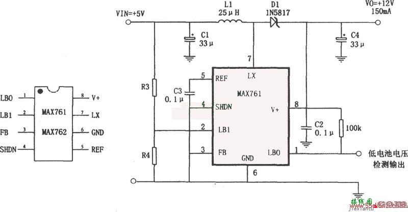 +5V-+12V升压电源电路图  第1张