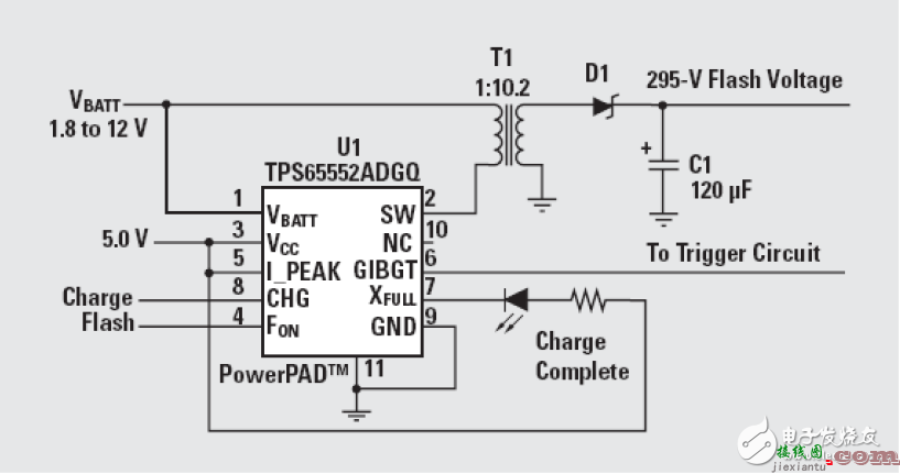 采用TPS65552A的驱动便携式相机闪光灯电路设计  第1张