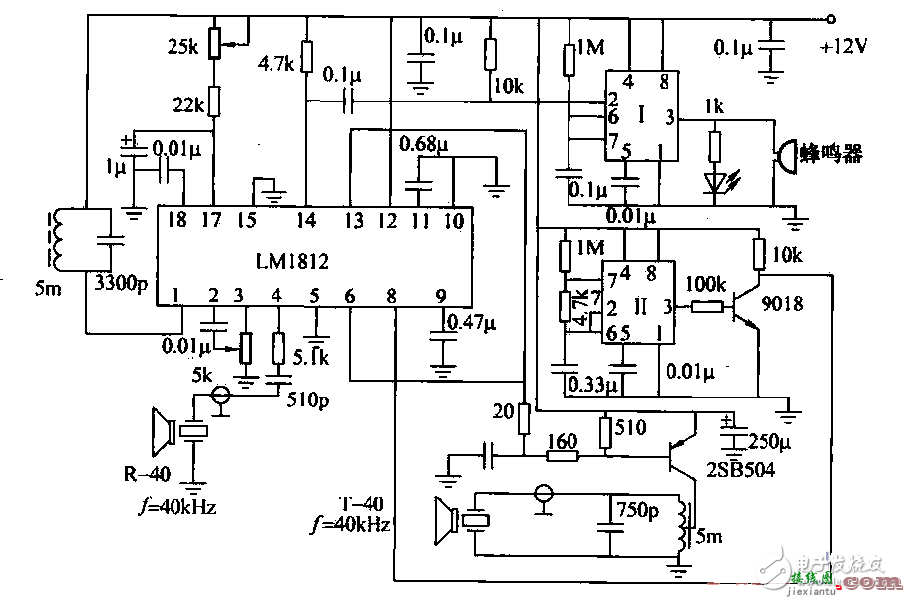 采用LM1812的超声波防碰撞电路设计  第1张