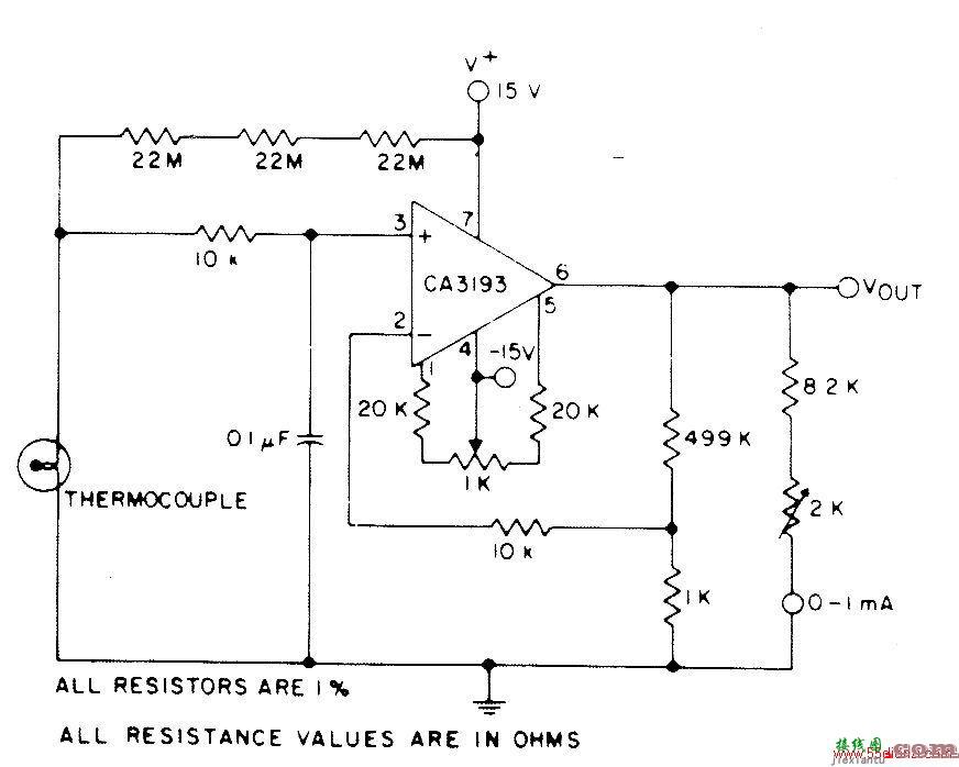 热电偶放大器电路  第1张