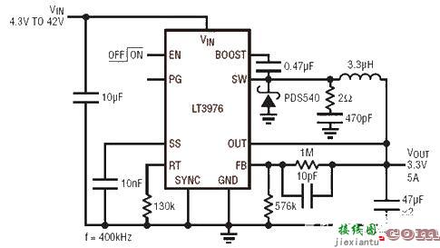 LT3976降压型开关稳压电路  第1张