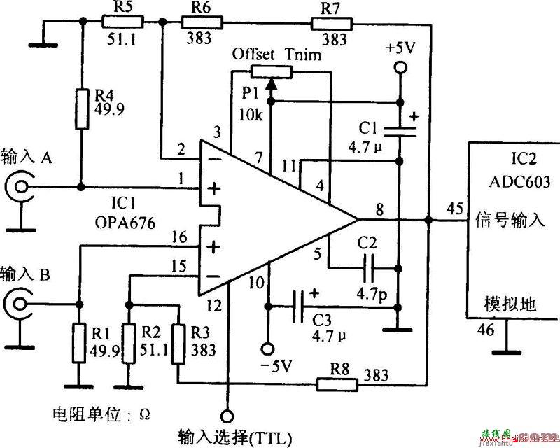 多路缓冲放大电路图  第1张