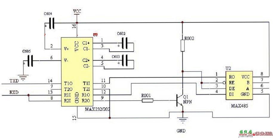 RS232-485转换电路图  第1张