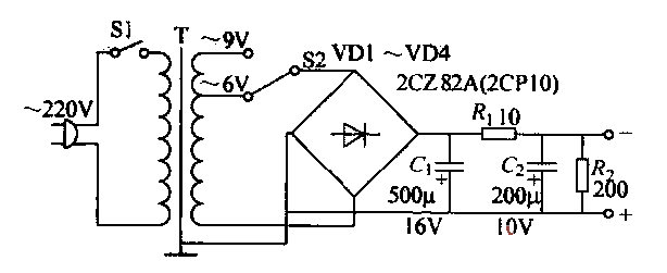 6V、9V可调整流电路  第1张