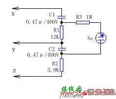 简易相序指示器电路图  第1张