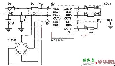 BP01型压力传感器的血压传感电路图  第1张