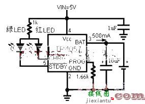 USB锂电池充电电路及PCB原理图  第1张