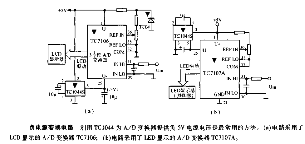 TC7107负电源变换电路图  第1张