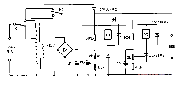 TL431制作交流稳压器电路图  第1张