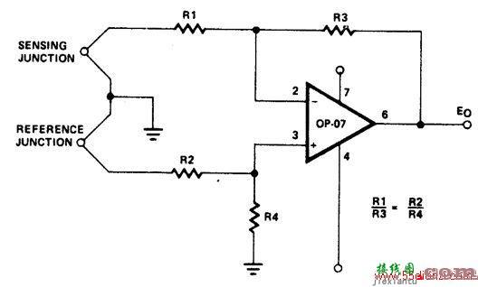 高稳定度热电偶放大器电路  第1张