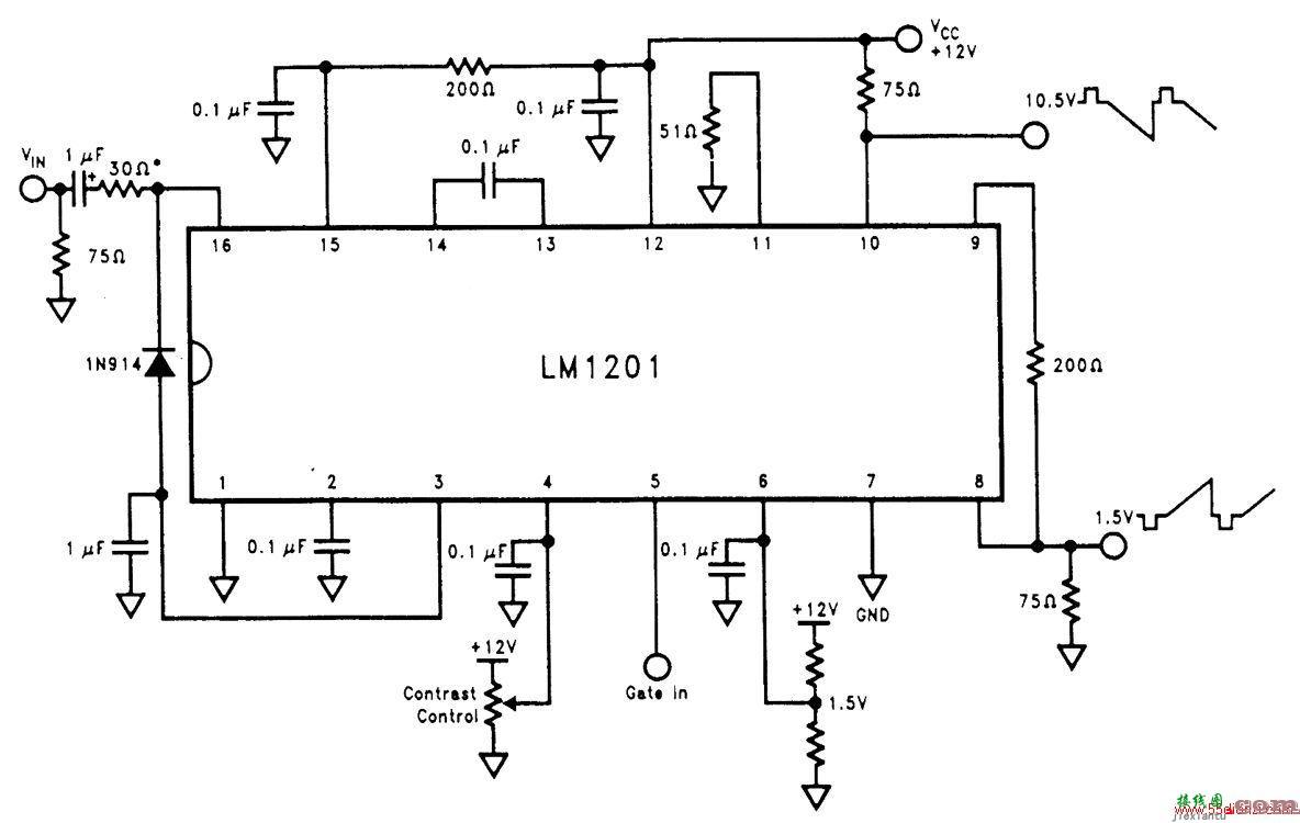 LM12O1视频放大器电路  第1张