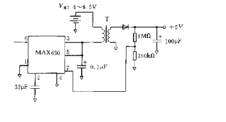 采用MAX630构成的回扫变换器电路图  第1张