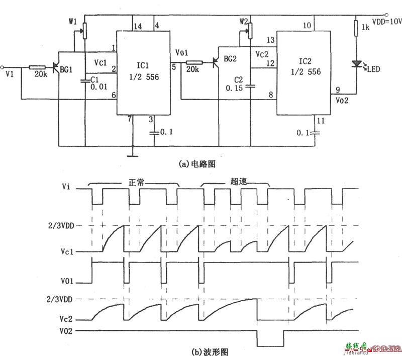 基于556集成芯片设计超速报警器  第1张