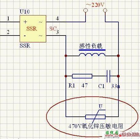 压敏电阻在固态继电器电路中的应用电路  第1张