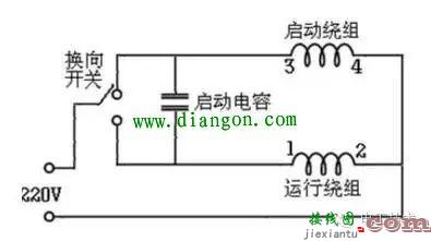 单相电机双电容接线图和接线方法  第5张