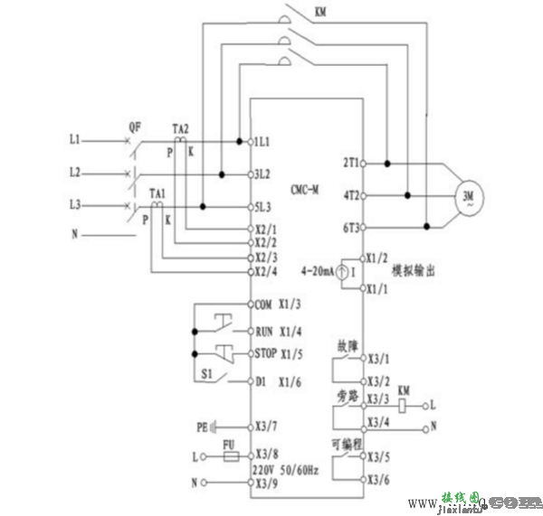 软启动器输出和旁路接触器输出接线方法  第1张