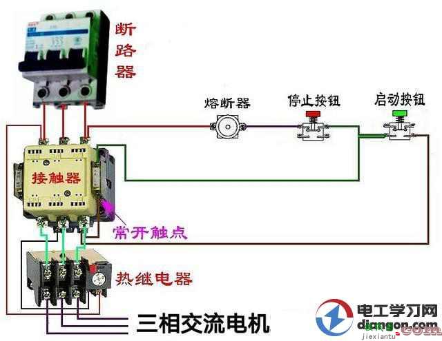 cj20交流接触器加热保护器接线方法图解  第2张