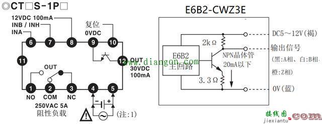 韩国奥托尼克斯与欧姆龙编码器接线方法图解  第1张