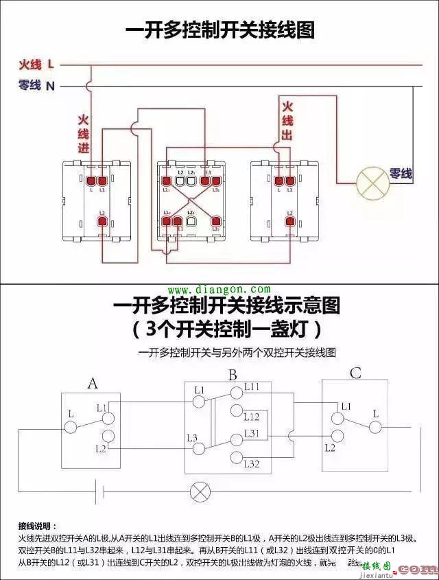 开关面板怎么接线？开关插座面板接线方法图解  第11张