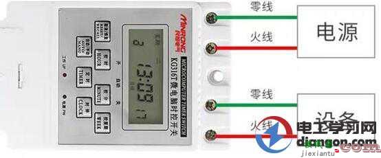 时间控制开关不加接触器与加接触器接线方法图解  第1张