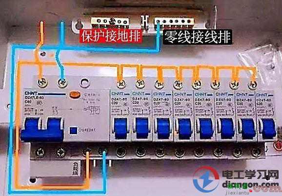 家用单相交流电源配电箱接线方法  第2张