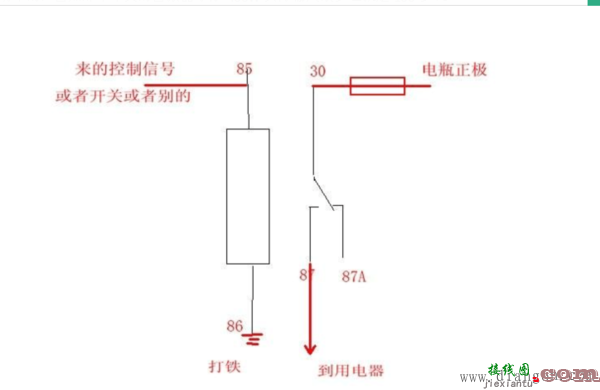 汽车继电器的接线方法  第1张