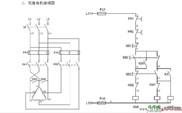 双速电机接线方法详解  第1张