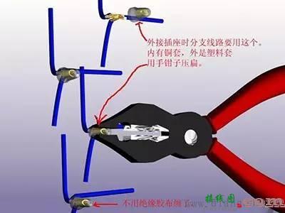 电线接线缠绕方法_电工电线接线方法_电工接线电路图大全_电线接头接法图解  第9张