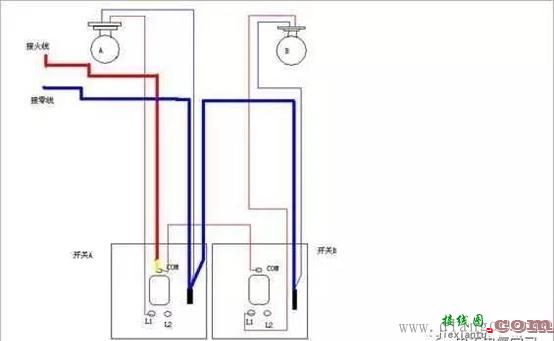 室内照明开关接线图  第5张